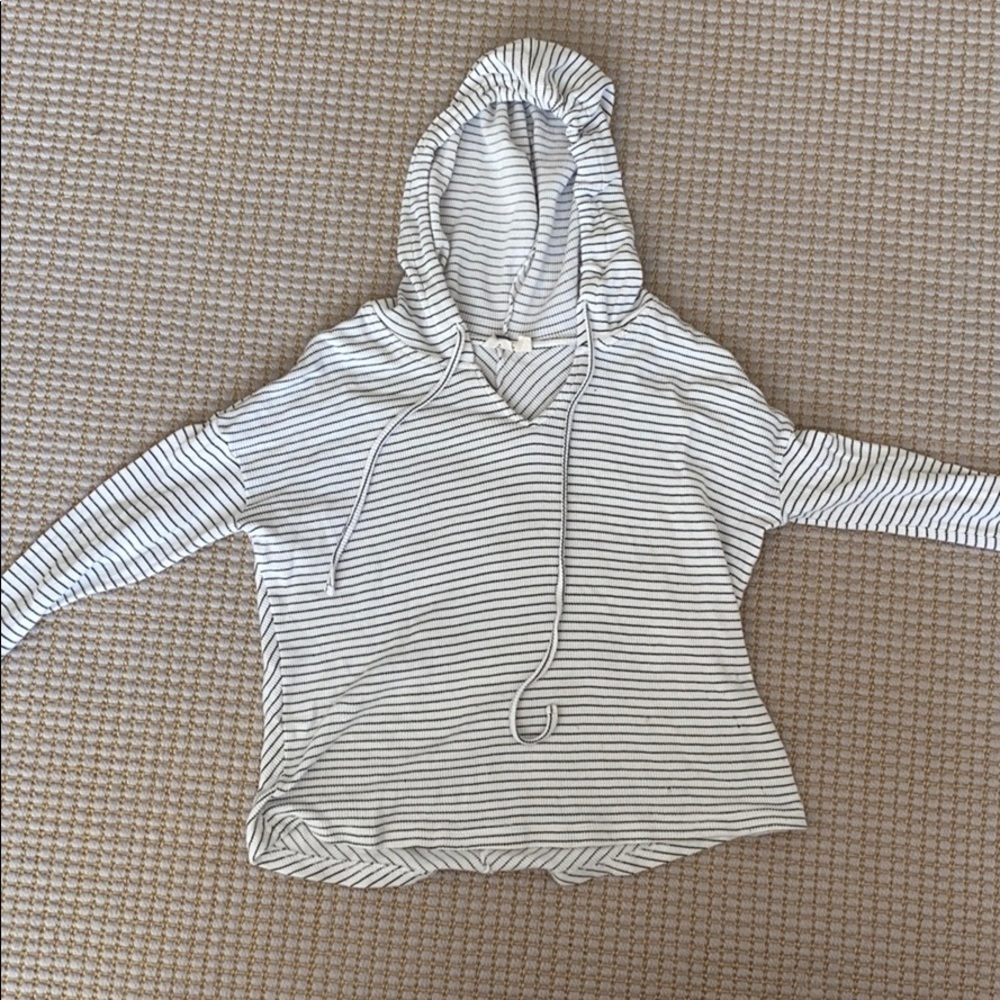 Striped hoodie pullover